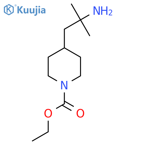 ethyl 4-(2-amino-2-methylpropyl)piperidine-1-carboxylate structure