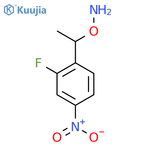 O-1-(2-fluoro-4-nitrophenyl)ethylhydroxylamine structure