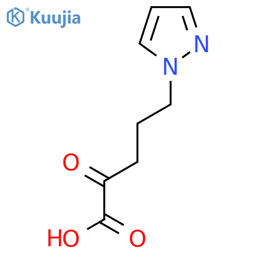 2-oxo-5-(1H-pyrazol-1-yl)pentanoic acid structure