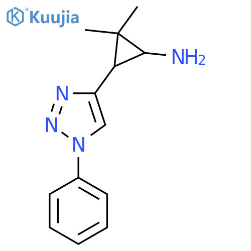 2,2-dimethyl-3-(1-phenyl-1H-1,2,3-triazol-4-yl)cyclopropan-1-amine structure