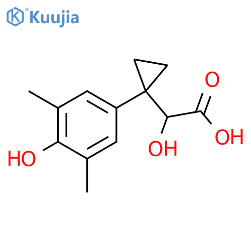 2-hydroxy-2-1-(4-hydroxy-3,5-dimethylphenyl)cyclopropylacetic acid structure