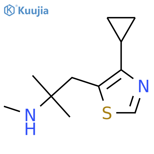 1-(4-cyclopropyl-1,3-thiazol-5-yl)-2-methylpropan-2-yl(methyl)amine structure