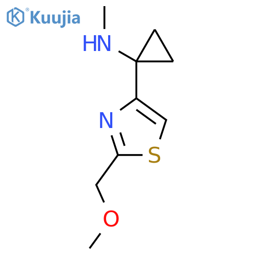 1-2-(methoxymethyl)-1,3-thiazol-4-yl-N-methylcyclopropan-1-amine structure