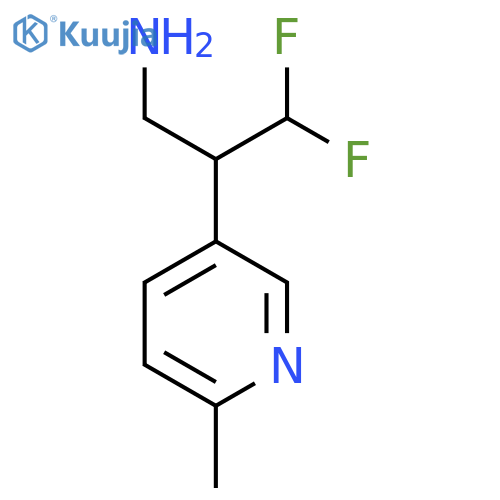 3,3-Difluoro-2-(6-methylpyridin-3-yl)propan-1-amine structure