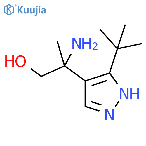 2-amino-2-(3-tert-butyl-1H-pyrazol-4-yl)propan-1-ol structure