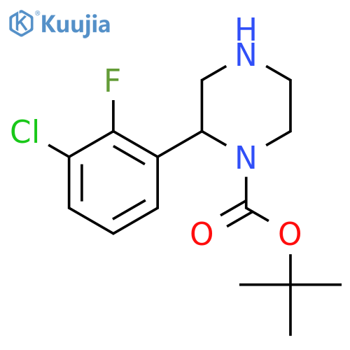 tert-butyl 2-(3-chloro-2-fluorophenyl)piperazine-1-carboxylate structure