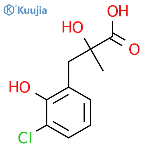 3-(3-chloro-2-hydroxyphenyl)-2-hydroxy-2-methylpropanoic acid structure