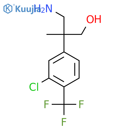 3-amino-2-3-chloro-4-(trifluoromethyl)phenyl-2-methylpropan-1-ol structure