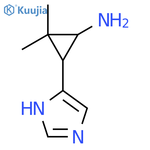 3-(1H-imidazol-5-yl)-2,2-dimethylcyclopropan-1-amine structure