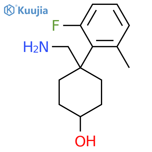 4-(aminomethyl)-4-(2-fluoro-6-methylphenyl)cyclohexan-1-ol structure