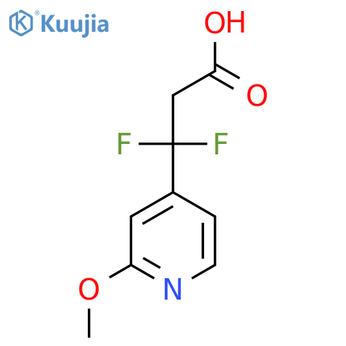 3,3-difluoro-3-(2-methoxypyridin-4-yl)propanoic acid structure
