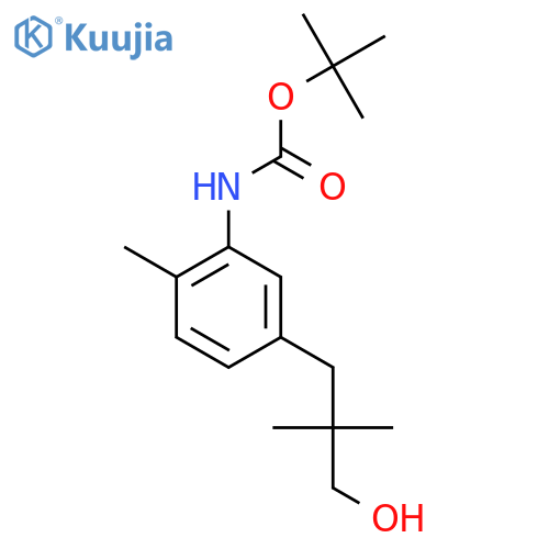tert-butyl N-5-(3-hydroxy-2,2-dimethylpropyl)-2-methylphenylcarbamate structure