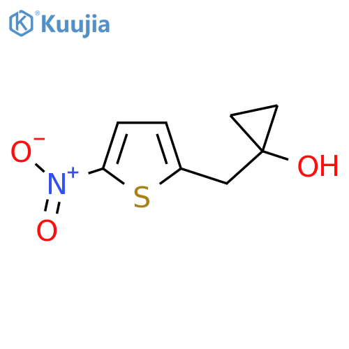 1-(5-nitrothiophen-2-yl)methylcyclopropan-1-ol structure
