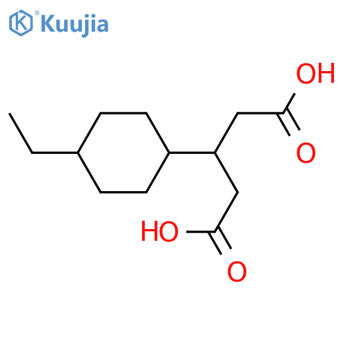 3-(4-ethylcyclohexyl)pentanedioic acid structure