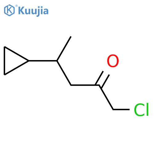 1-chloro-4-cyclopropylpentan-2-one structure