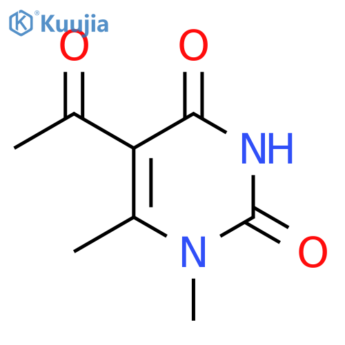 5-acetyl-1,6-dimethyl-1,2,3,4-tetrahydropyrimidine-2,4-dione structure