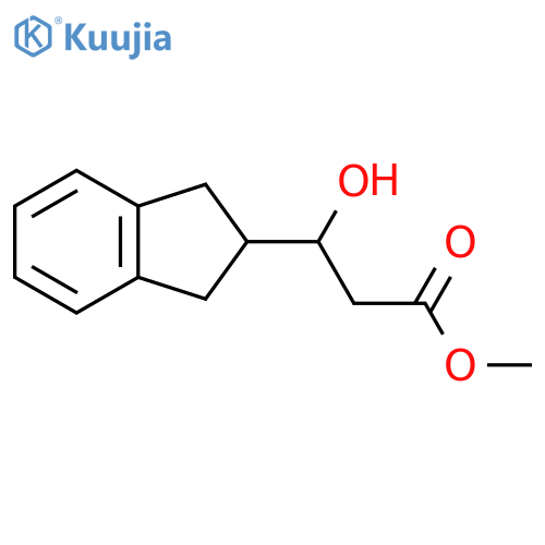 methyl 3-(2,3-dihydro-1H-inden-2-yl)-3-hydroxypropanoate structure