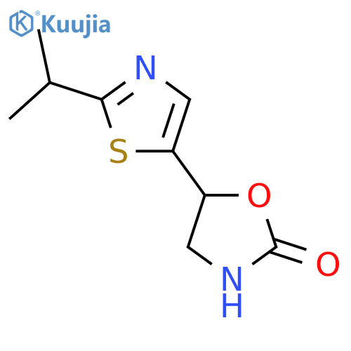 5-2-(propan-2-yl)-1,3-thiazol-5-yl-1,3-oxazolidin-2-one structure