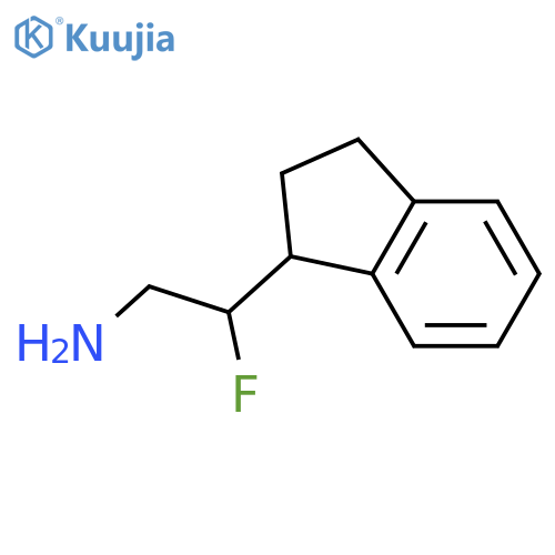 2-(2,3-dihydro-1H-inden-1-yl)-2-fluoroethan-1-amine structure