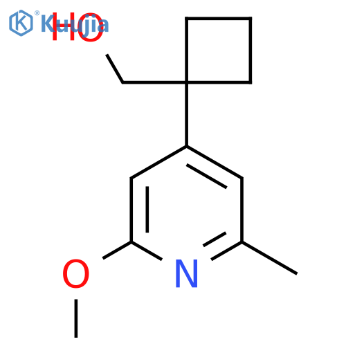 1-(2-methoxy-6-methylpyridin-4-yl)cyclobutylmethanol structure