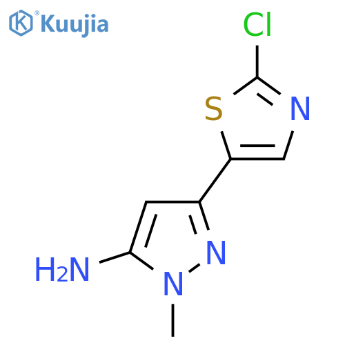 3-(2-chloro-1,3-thiazol-5-yl)-1-methyl-1H-pyrazol-5-amine structure