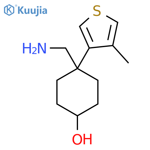 4-(aminomethyl)-4-(4-methylthiophen-3-yl)cyclohexan-1-ol structure
