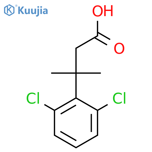 3-(2,6-dichlorophenyl)-3-methylbutanoic acid structure