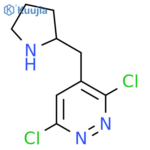 3,6-dichloro-4-(pyrrolidin-2-yl)methylpyridazine structure