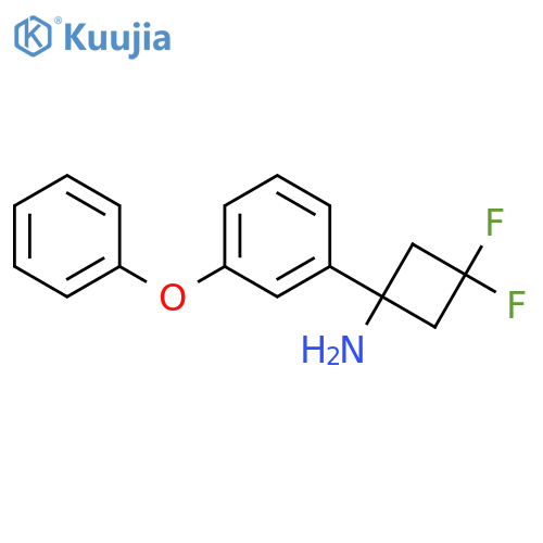 3,3-difluoro-1-(3-phenoxyphenyl)cyclobutan-1-amine structure