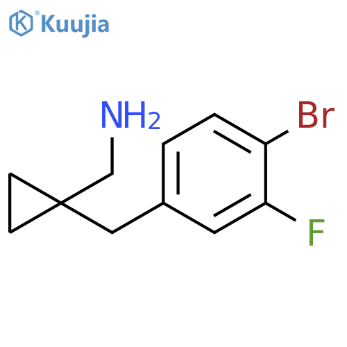 {1-(4-bromo-3-fluorophenyl)methylcyclopropyl}methanamine structure