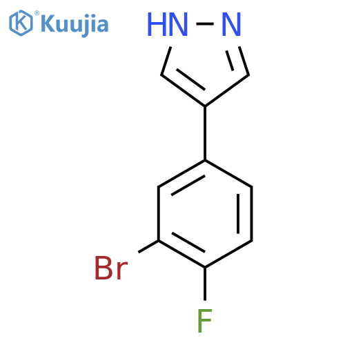4-(3-bromo-4-fluorophenyl)-1H-pyrazole structure