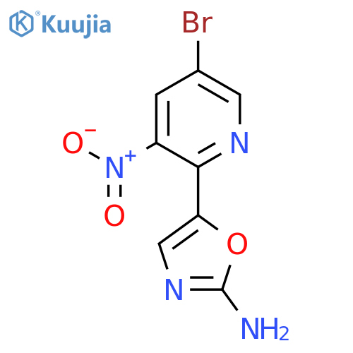 5-(5-bromo-3-nitropyridin-2-yl)-1,3-oxazol-2-amine structure