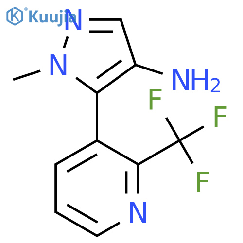 1-methyl-5-2-(trifluoromethyl)pyridin-3-yl-1H-pyrazol-4-amine structure