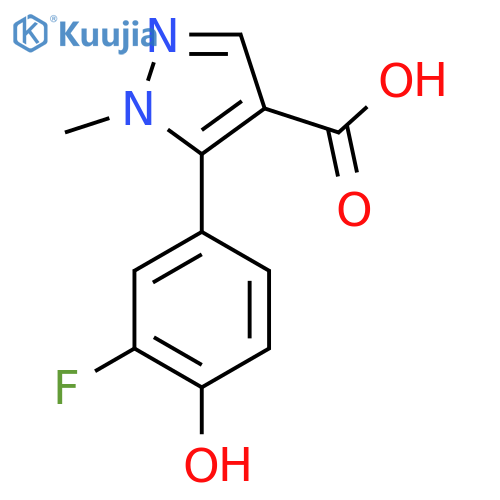 5-(3-fluoro-4-hydroxyphenyl)-1-methyl-1H-pyrazole-4-carboxylic acid structure