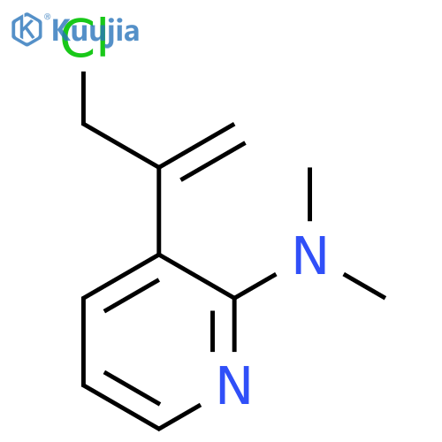 3-(3-chloroprop-1-en-2-yl)-N,N-dimethylpyridin-2-amine structure