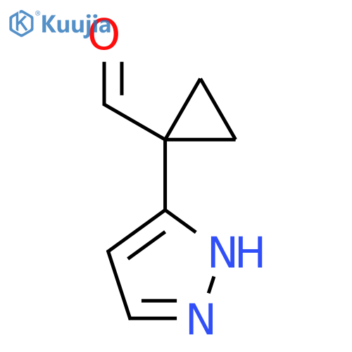 1-(1H-pyrazol-3-yl)cyclopropane-1-carbaldehyde structure