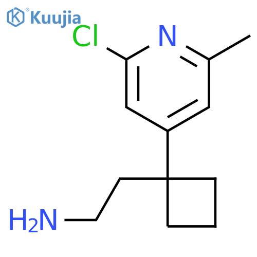 2-1-(2-chloro-6-methylpyridin-4-yl)cyclobutylethan-1-amine structure