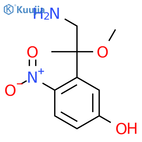 3-(1-amino-2-methoxypropan-2-yl)-4-nitrophenol structure