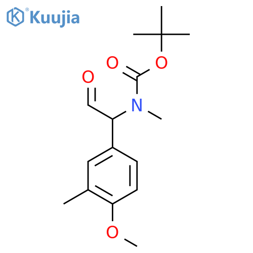 tert-butyl N-1-(4-methoxy-3-methylphenyl)-2-oxoethyl-N-methylcarbamate structure