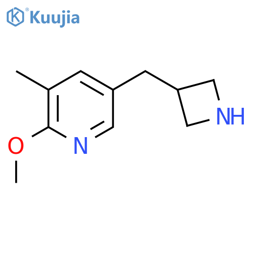 5-(azetidin-3-yl)methyl-2-methoxy-3-methylpyridine structure