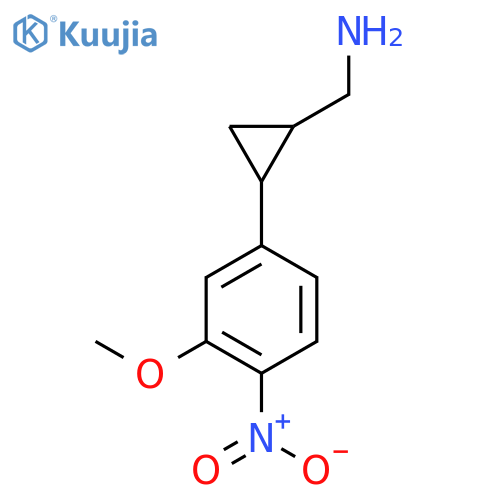 2-(3-methoxy-4-nitrophenyl)cyclopropylmethanamine structure