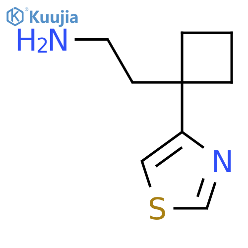 2-1-(1,3-thiazol-4-yl)cyclobutylethan-1-amine structure