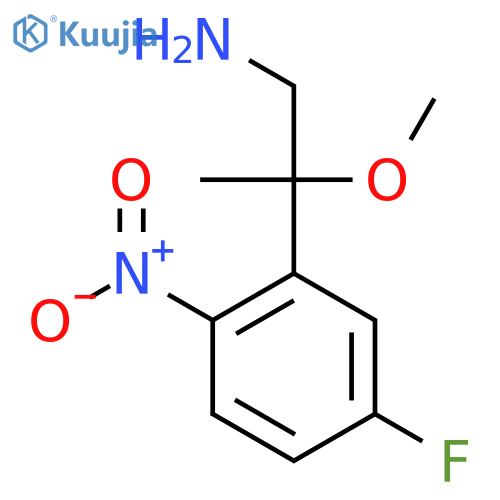 2-(5-fluoro-2-nitrophenyl)-2-methoxypropan-1-amine structure
