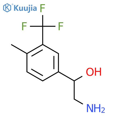 2-amino-1-4-methyl-3-(trifluoromethyl)phenylethan-1-ol structure