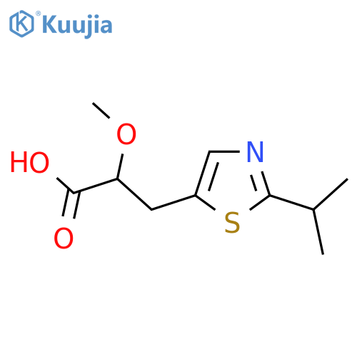 2-methoxy-3-2-(propan-2-yl)-1,3-thiazol-5-ylpropanoic acid structure