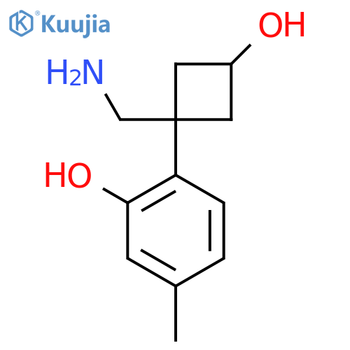 2-1-(aminomethyl)-3-hydroxycyclobutyl-5-methylphenol structure