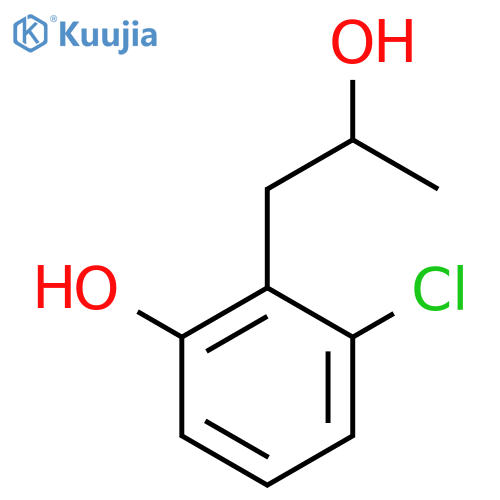 3-chloro-2-(2-hydroxypropyl)phenol structure
