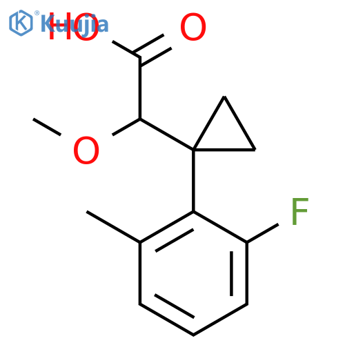 2-1-(2-fluoro-6-methylphenyl)cyclopropyl-2-methoxyacetic acid structure