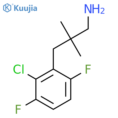 3-(2-chloro-3,6-difluorophenyl)-2,2-dimethylpropan-1-amine structure