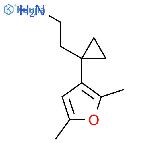 2-1-(2,5-dimethylfuran-3-yl)cyclopropylethan-1-amine structure